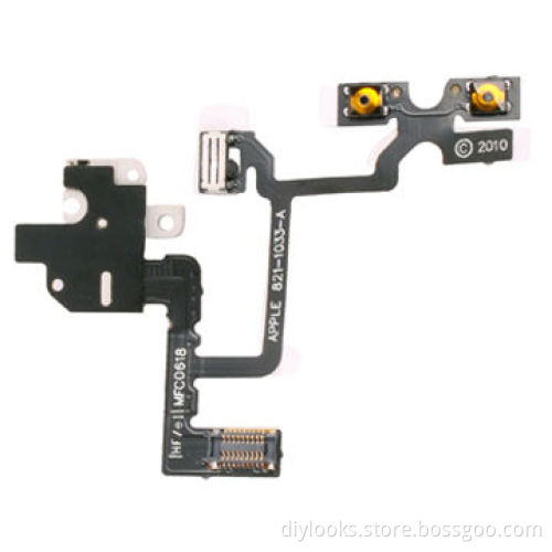 Original Headphone Audio Jack Ribbon Flex Cable for iPhone 4 (White)